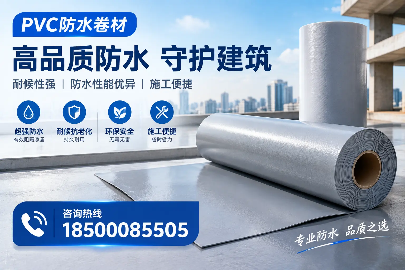 PVC防水卷材的防水效果评测，适合巴音郭楞的科学依据